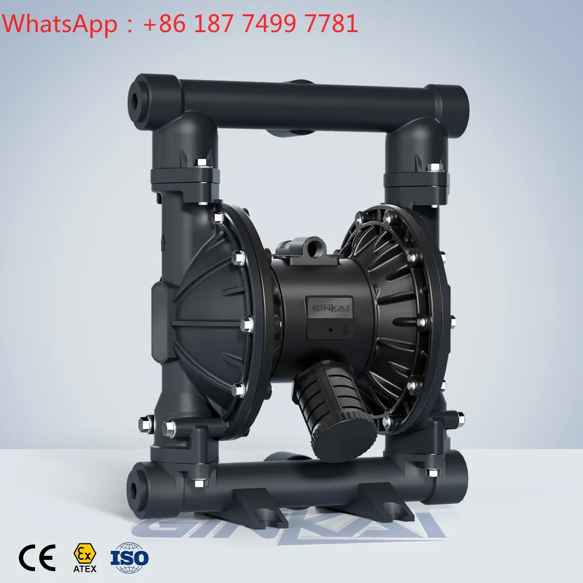 DN40 Aluminum Alloy Threaded Air Operated Diaphragm Pump Paint Solvent Coating Chemical Transfer Pump