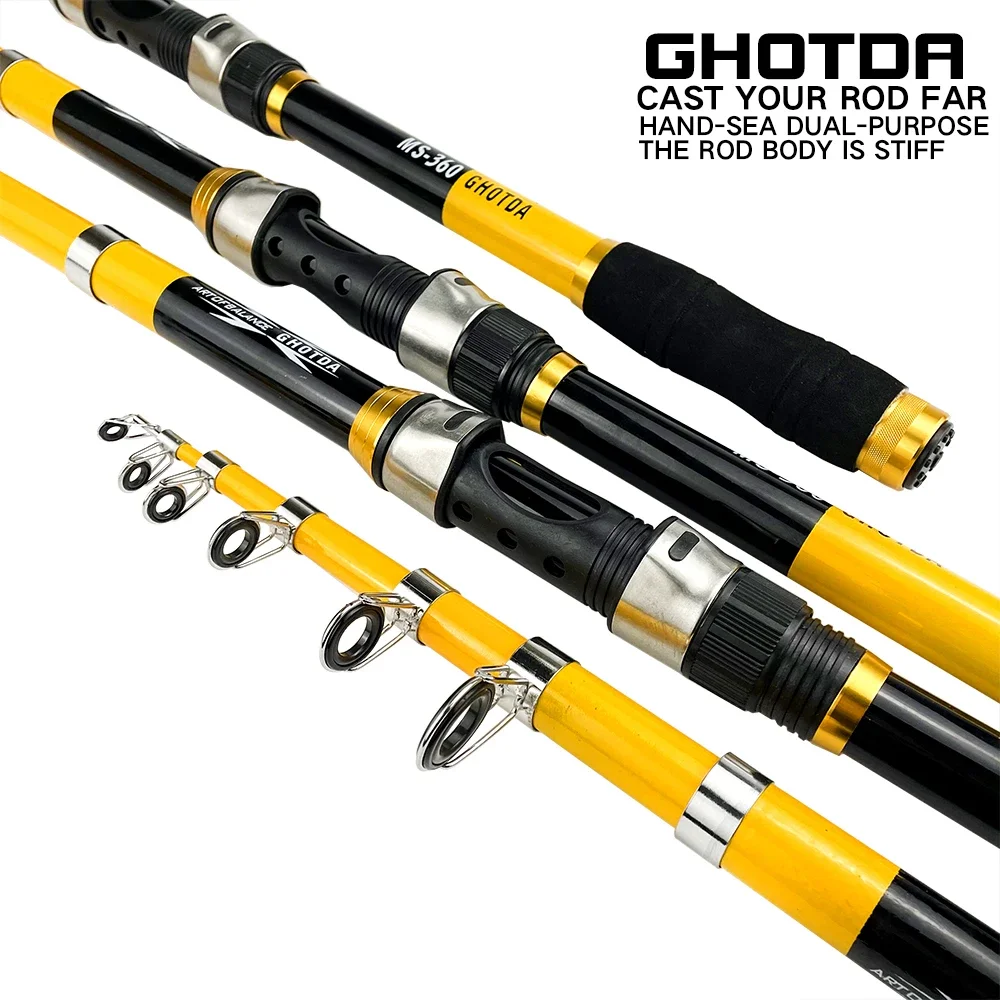 

Spinning Fishing Rod Sea Telescopic Portable Tools 2.1M 2.4M 2.7M 3.0M 3.6M Ultralight Travel Surf Accessories