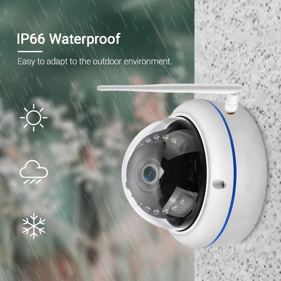 Impermeável Mini Câmera De Segurança Exterior, Detecção De Movimento, Alerta De Visão Noturna Colorida, À Prova De Vandal, WiFi, HD, 1080P