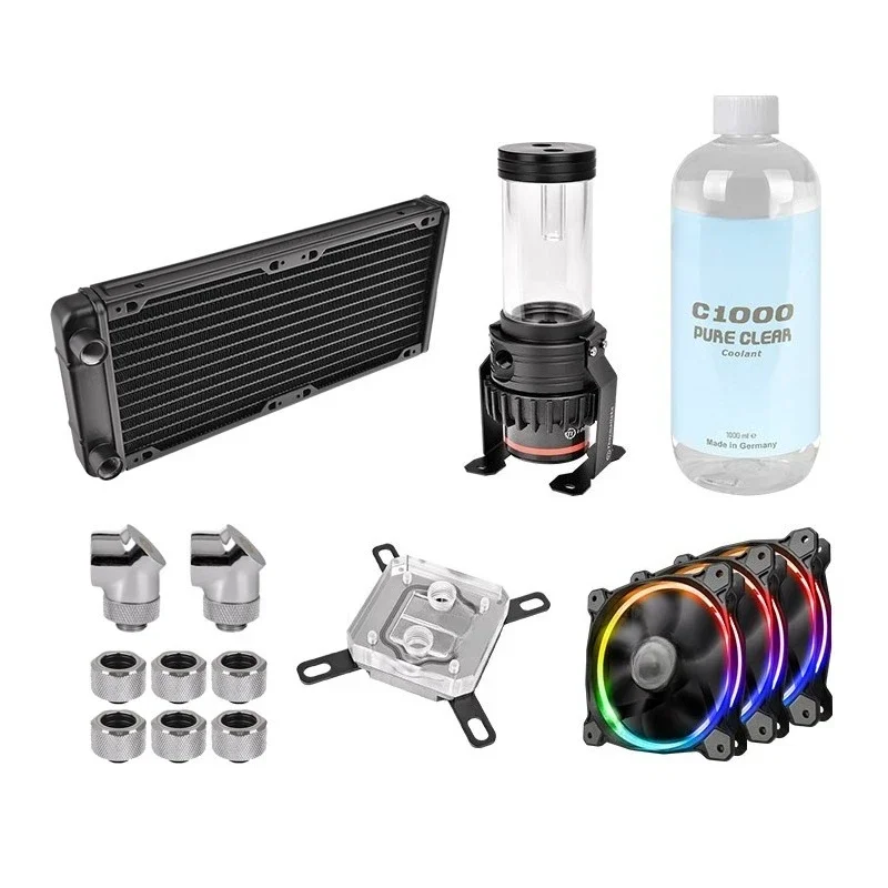 Split water cooling set Pacific M240 D5 water pump hard tube water cooling CPU  radiator