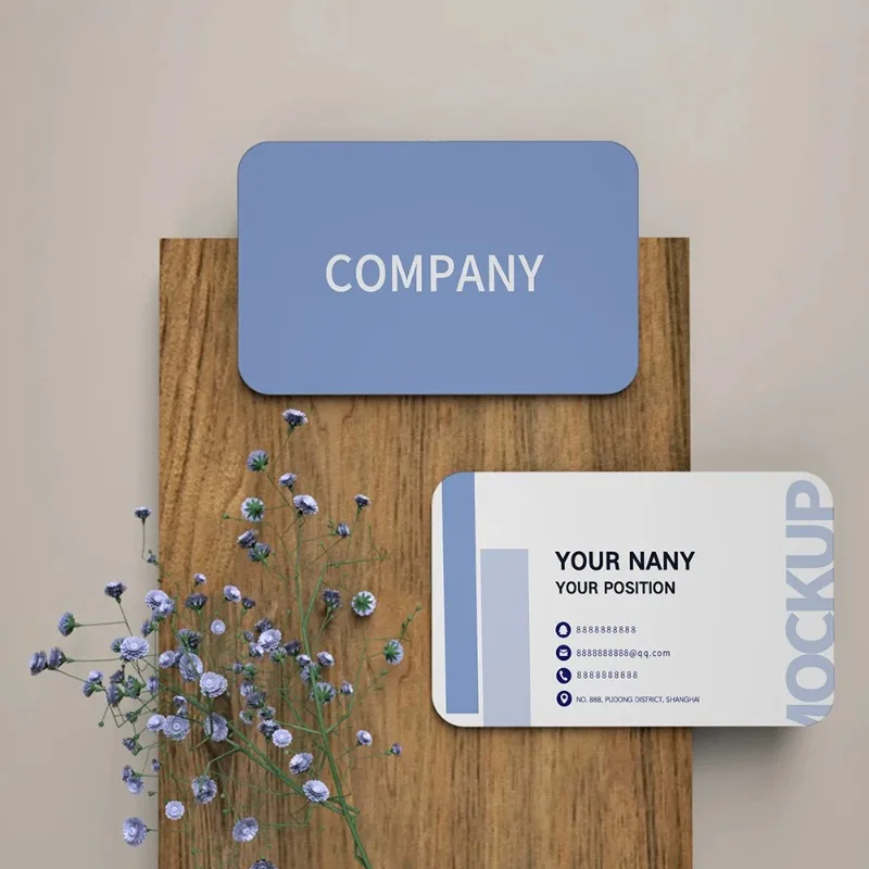 

400 Pcs Personalized Rounded Business Card Customization Professional Design Free Logo and Text