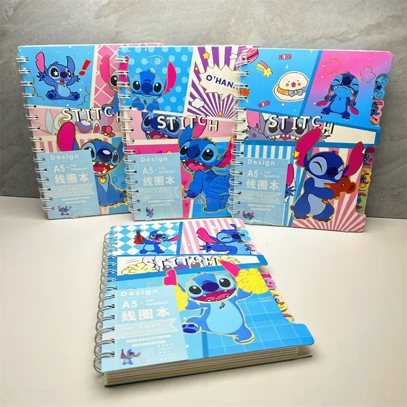 Disney Stitch A5 Notebook 100 Pages 3D Cartoon Notebook Stitch Handbook Wholesale Office School Supplies Writing Pads Notebooks