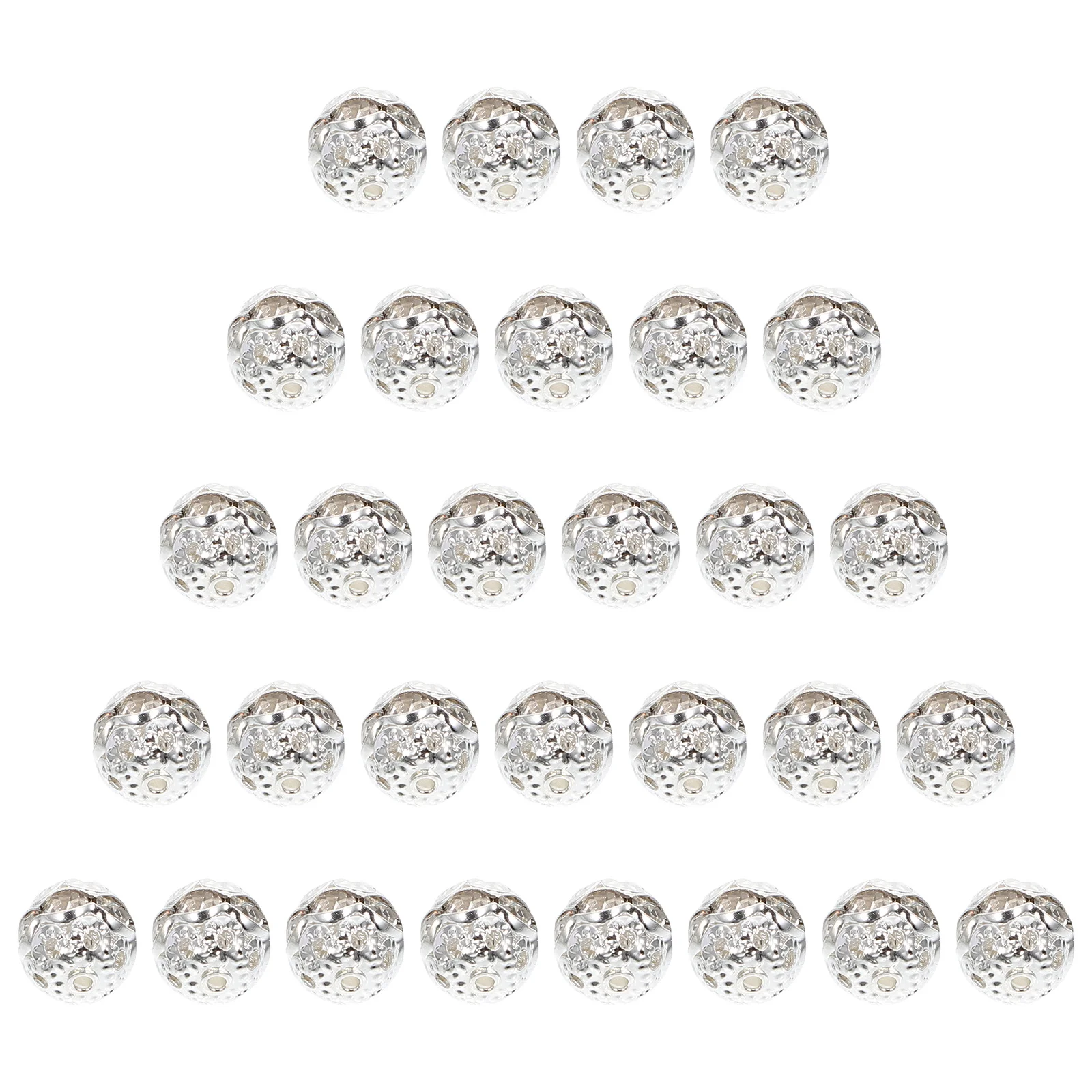 

30 шт., детали шарика для сверла, изысканный узор, хрустальные бусины-разделители для самостоятельного изготовления ювелирных изделий, декоративные принадлежности для браслетов