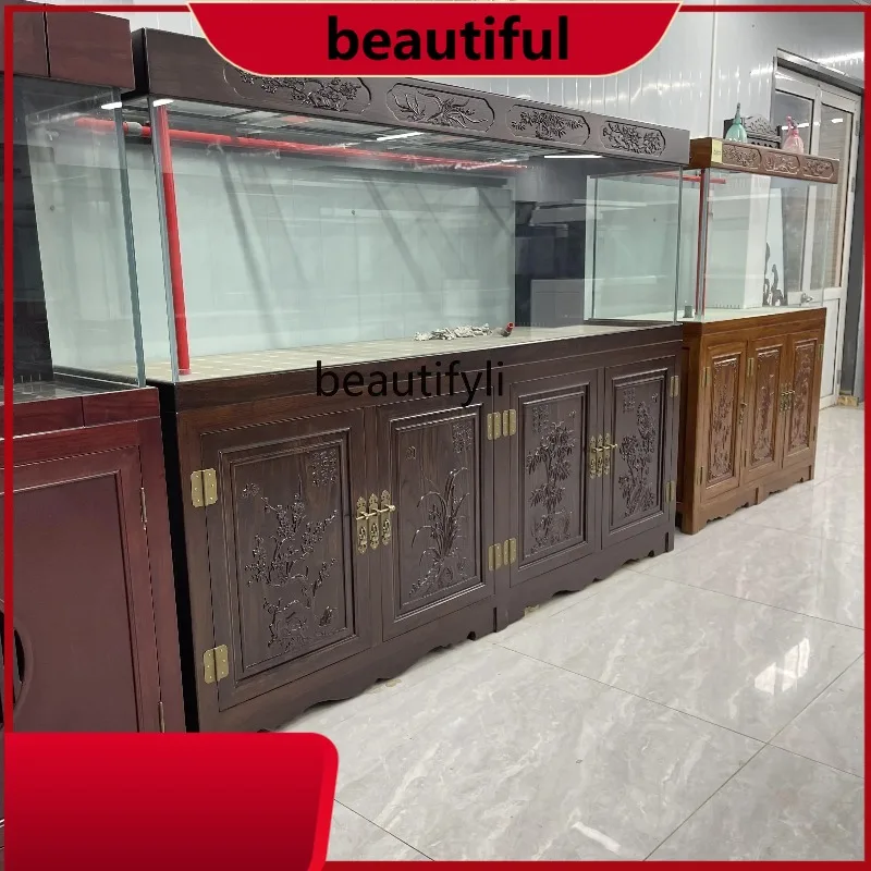 

Tank 2 M 60 Wide Solid Wood Office Fish Tank Household Living Room Bottom Filter H