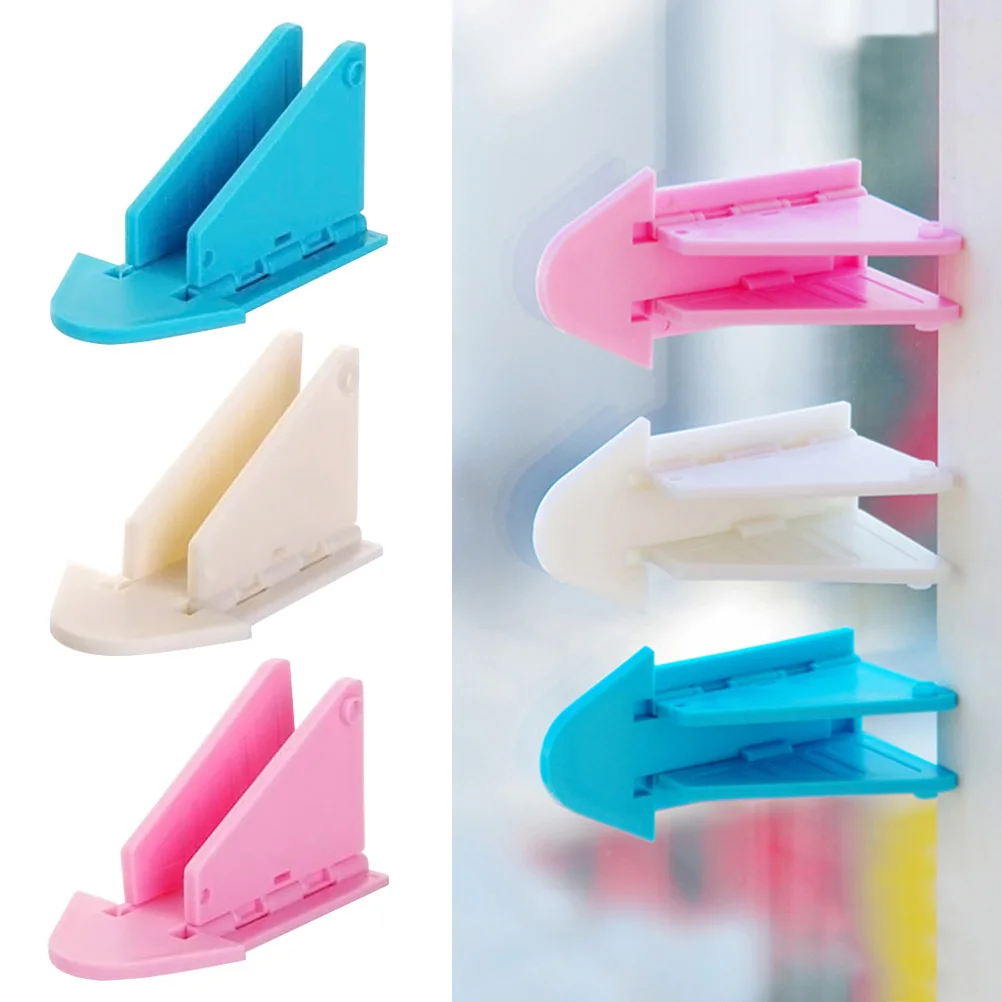 3 قطعة أقفال الأبواب للأبواب المنزلقة أقفال مقاومة للأطفال مع أجنحة جانبية سهلة التركيب تصميم قابل للطي للاستخدام المنزلي لسلامة الطفل #2