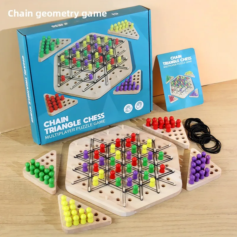 Brain Teaser & Logic Enhancer! Chain Triangle Chess, Geometric Strategy Game, Spatial Thinking Training, Logical Reasoning