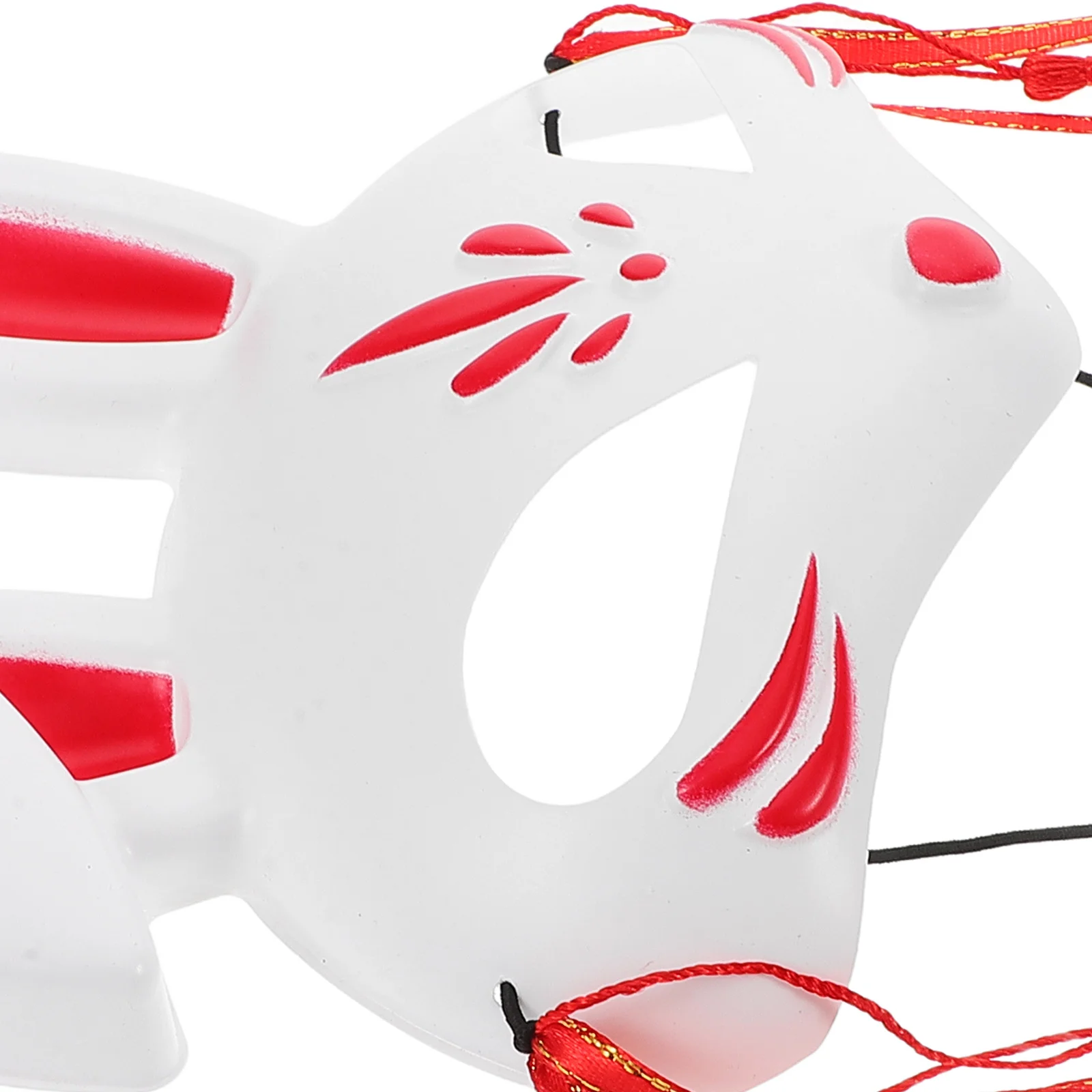 Hase-Halbgesichtsmaske, weißes Kaninchen, Kostümzubehör, Ostern, Party, Kinder, niedlicher Glockenakzent, langlebiges Material, Hasenmaske für Frauen