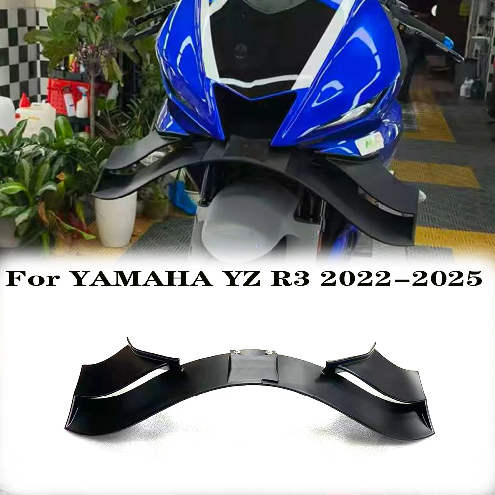 

For YAMAHA R3 2022 2023 2024 2025 Motorcycle Downforce Naked Frontal Spoilers Winglet Aerodynamic Wing Front Spoiler Kit