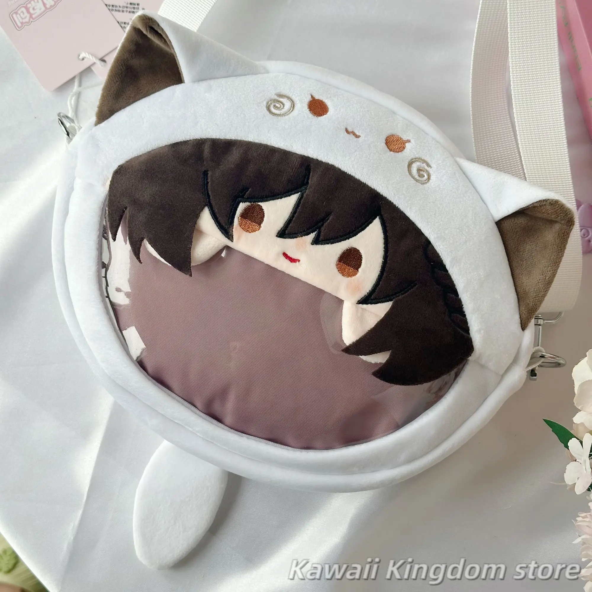 Anime Game Shinonome Ena Cosplay Big Mouth Transparent itabag Student Zipper Backpack Messenger Bags Shoulder Bag Wallet