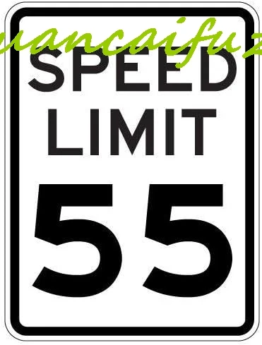 New Metal Sign Aluminum Sign R2 1 55 MPH Speed Limit H.I.P. Signs for Outdoor & Indoor 12