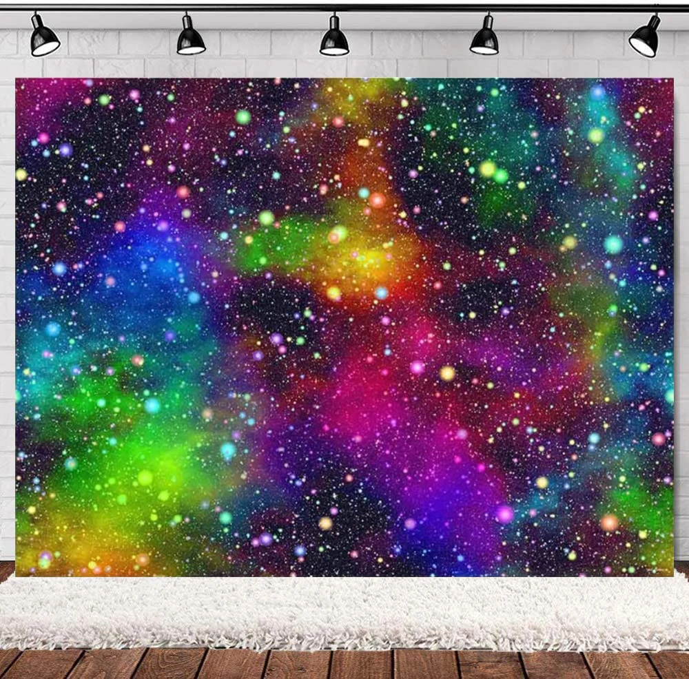 

Glow Splatter Photography Backdrop 80s 90s Dance Party Decoration Graffiti Painting Starry Sky Background Photo Booth