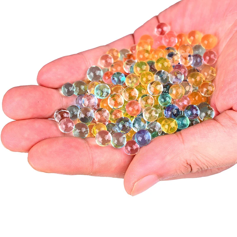 10000pcs/bag 7-8mm Gel Balls Crystal Water Balls Hydrogel Polymer Beads Gel Bullets Flower Vase Filler Beads Home Decor