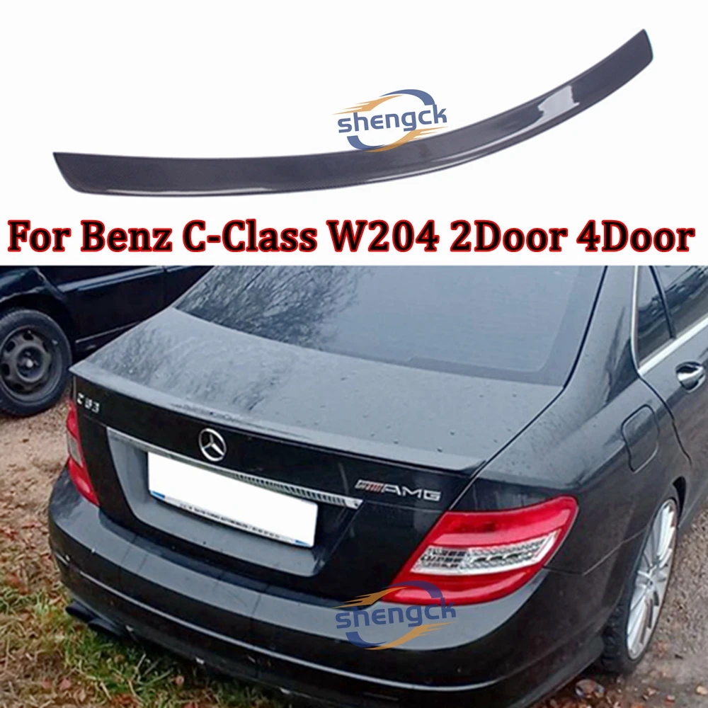 

For Mercedes-Benz C-Class W204 2Door 4Door AMG Style Carbon Fiber Rear Spoiler Trunk Wing 2007-2014 Forged carbon