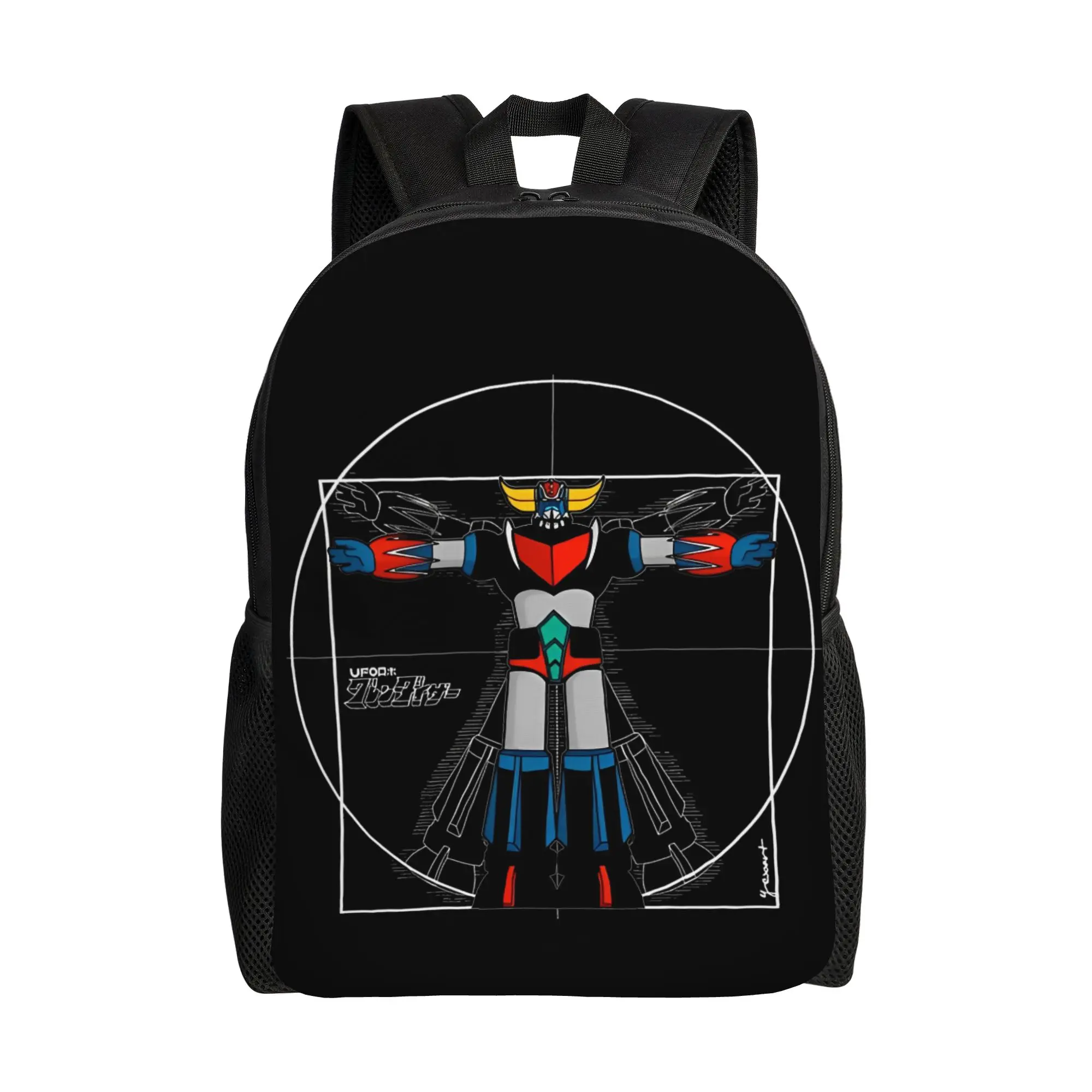 Vitru Grendizer Casual Backpack Outdoor Student Business Mazinger Z Anime Goldorak Daypack Laptop Computer Shoulder Bag
