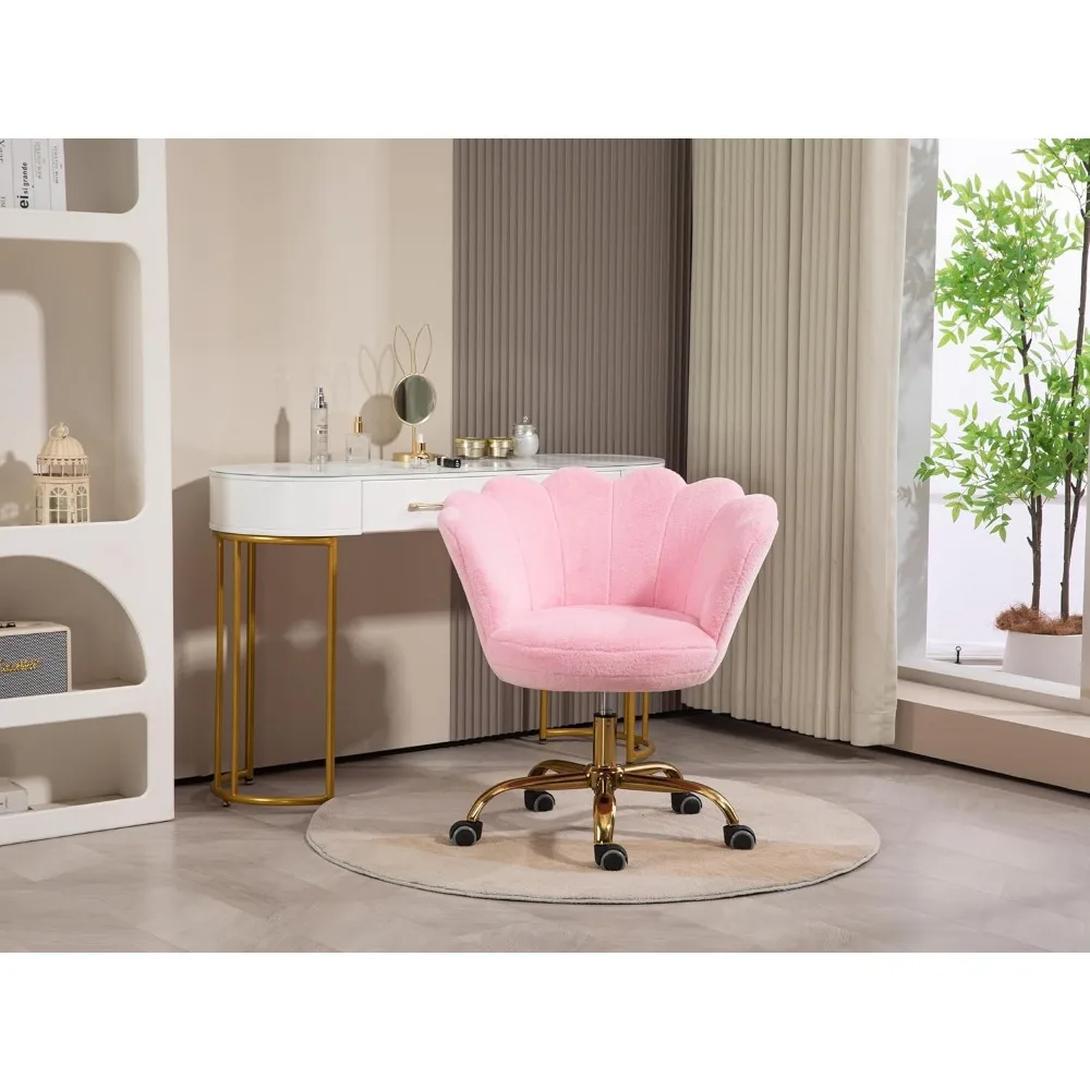 كرسي مكتب دوار منجد مخملي حديث مع مقعد وعجلات قابلة للتعديل للاستخدام المريح في المنزل والمكتب
