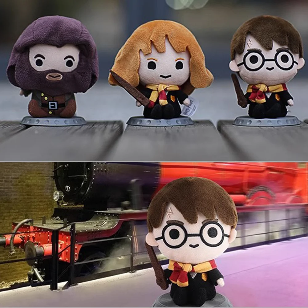 Genuíno harry potter caixa cega pelúcia boneca 11cm filme hermione ron malfoy dobby hagird voldemort plushies brinquedos presentes