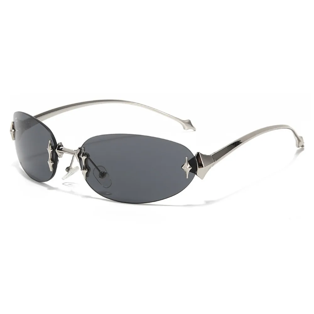 

Y2K Style Frameless Sunglasses Trend UV Protection Decorative Sun Glasses Light Weight Vintage Retro Eyeglasses Unisex