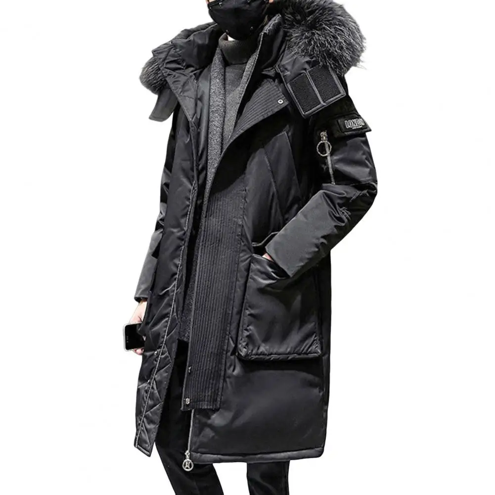 Winter Large Collar Men's Parka Down Jacket 2024 Men's Mid Length Thickened Warm White Duck down Men's And Women's Outerwear