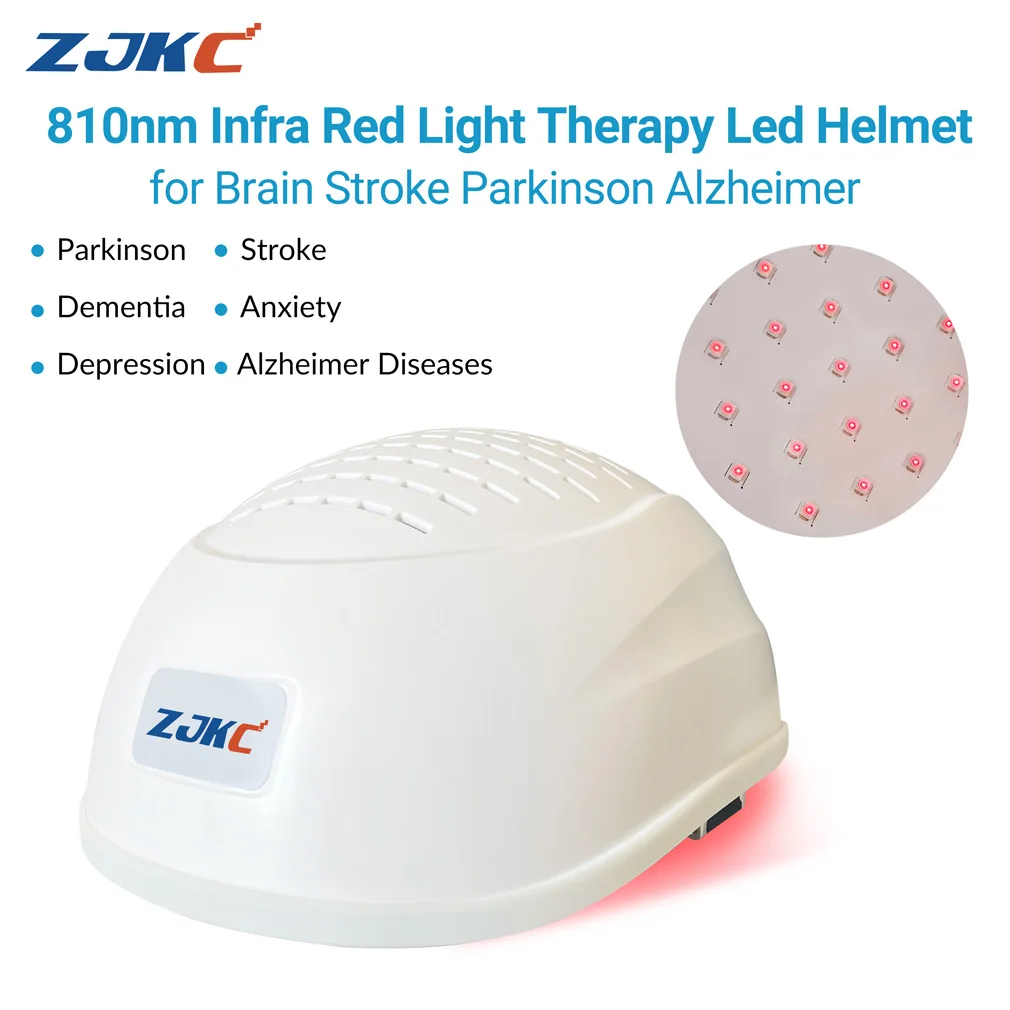 

ZJKC 810nm Parkinson Physical Therapy Photobiomodulation PBM Red Infrared Light Therapy Helmet for Stroke Depression Alzheimer