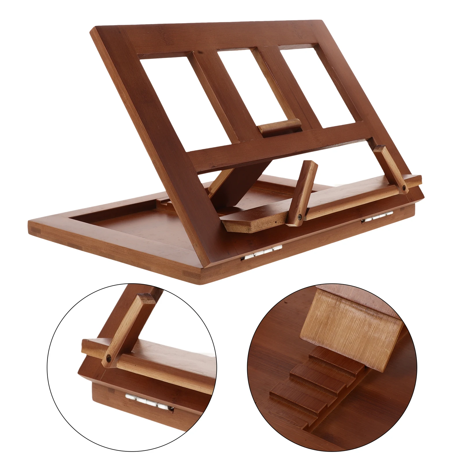

Music Stand Book for Desk Document Desktop Holder Standing Holders Bamboo Stands Freestanding