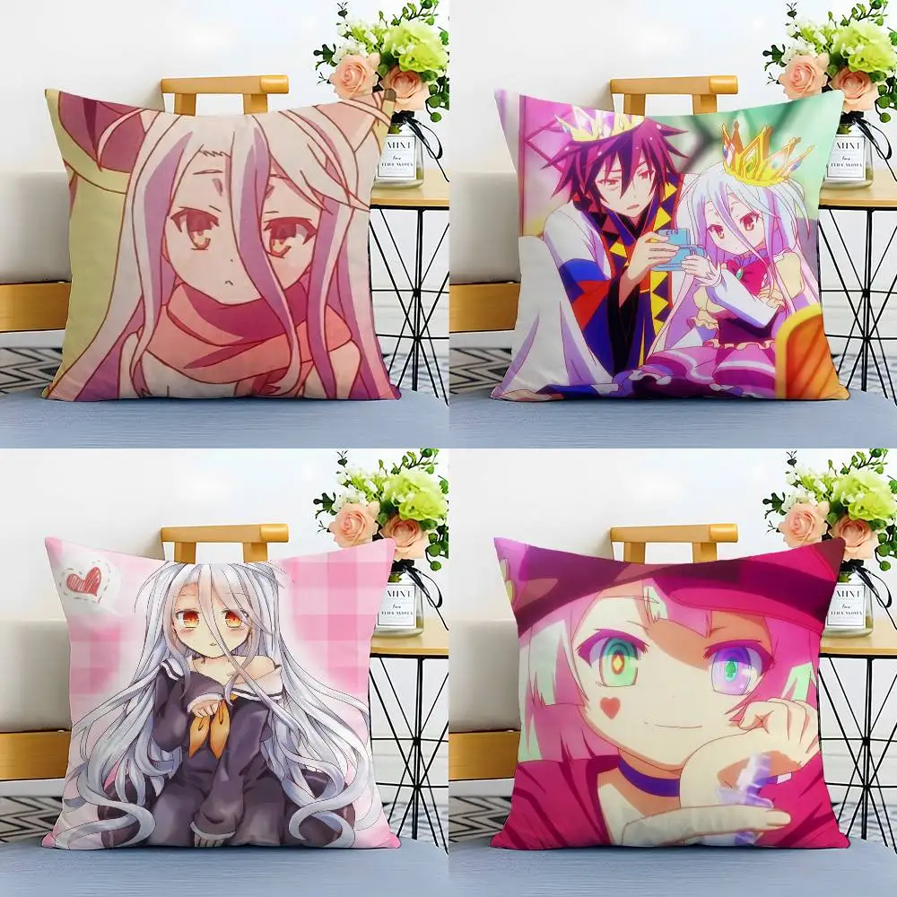 No G-Game No Life Anime-Kissenbezug, Anti-Dustmite, unsichtbarer Reißverschluss, Schlafsofa