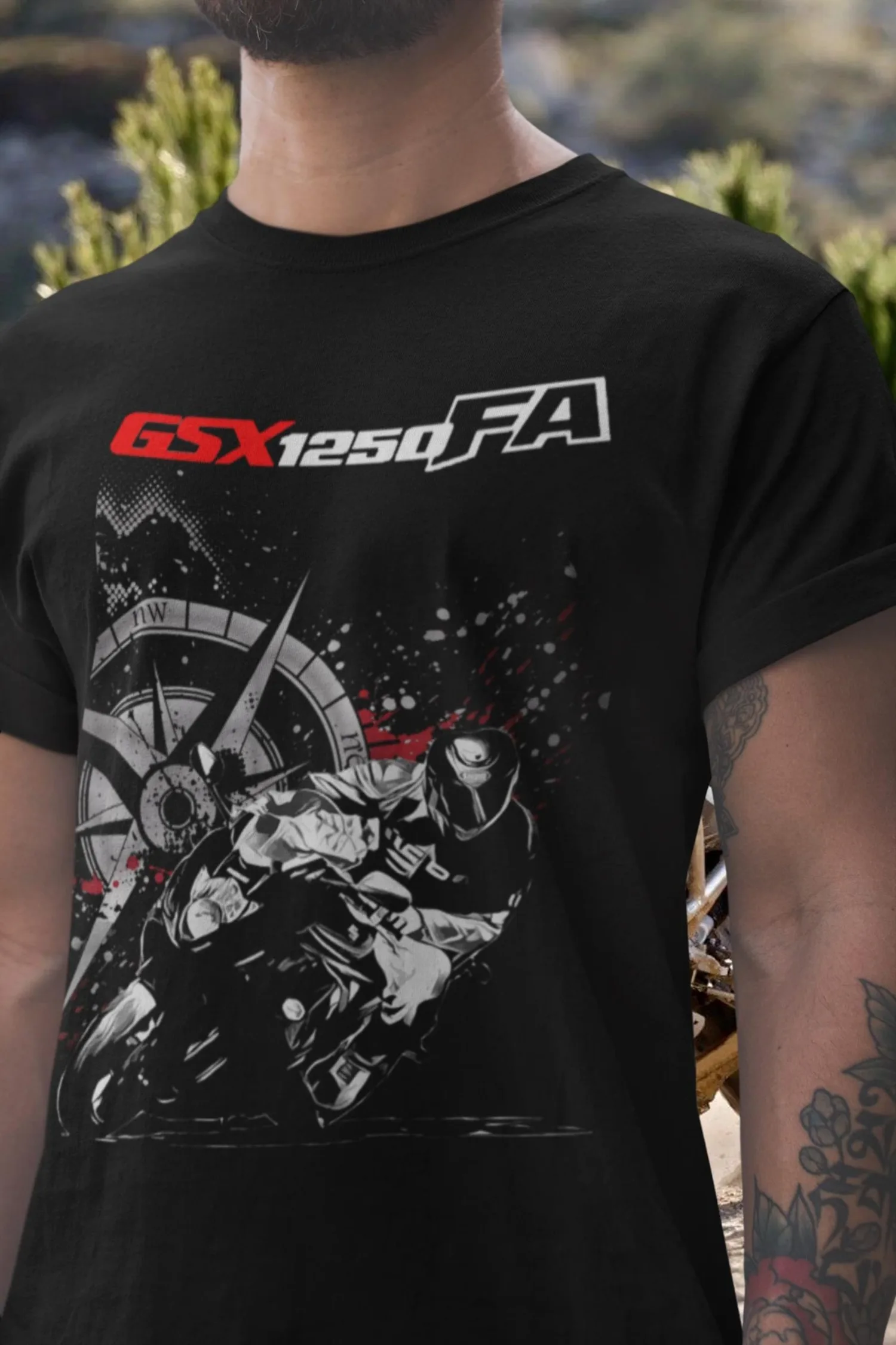 

559@EY S.uzuki GSX1250FA T Shirt Grand Tourer Motorcycle Tee Torque Monster Rider Graphic Top For S.uzuki Fans Bandit Soul Sport