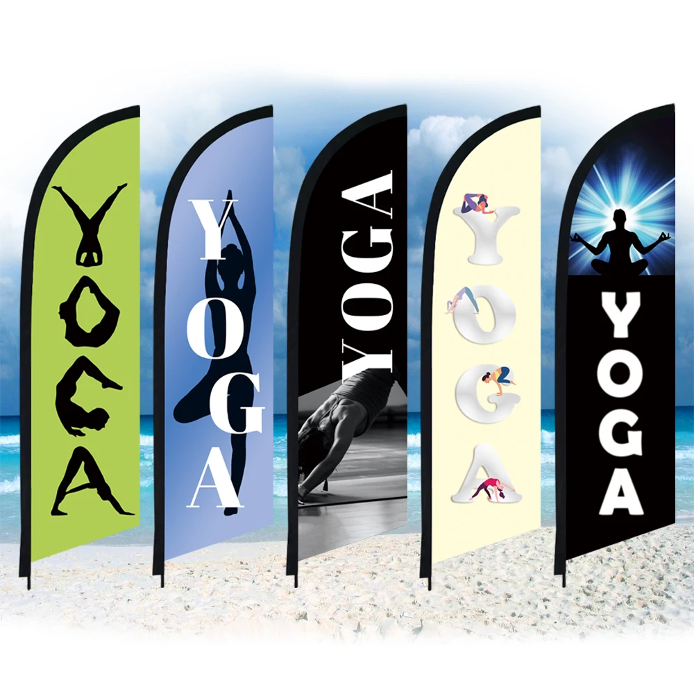 

Yoga Feather Flag Only Swooper Without Pole Beach Flag fitness Work Out Custom Outdoor Sport Club Advertising Decoration Banner