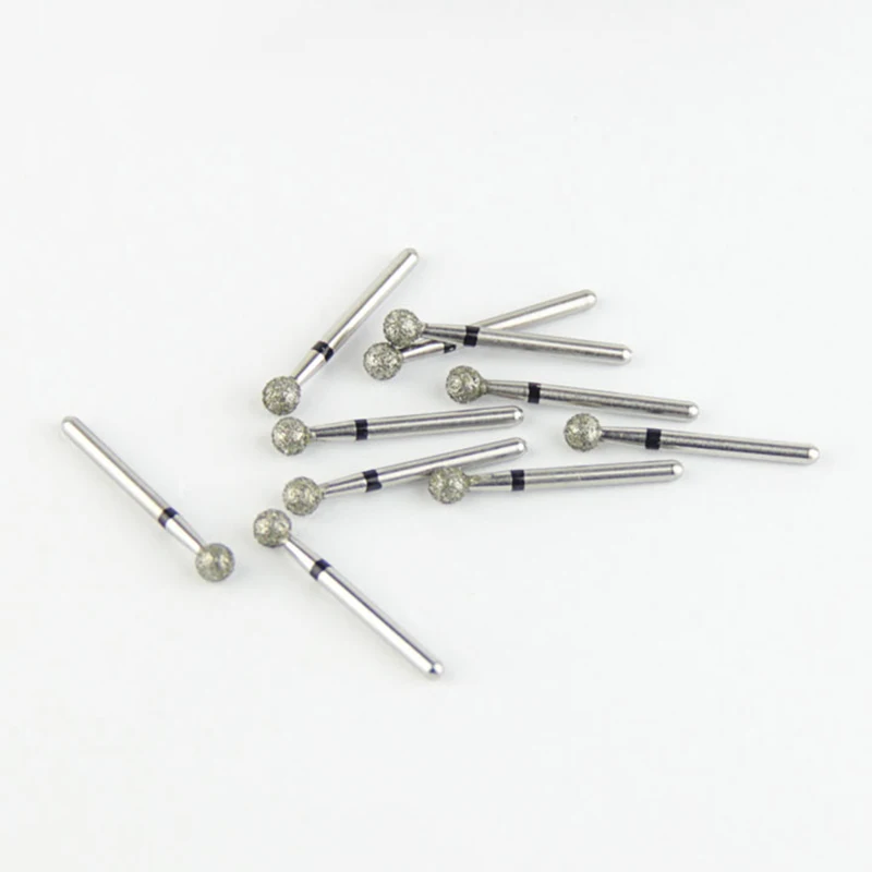 10pcs Dental Burs Diamond FG for Drill 001-029S Round Type Burs BR-23S Black Rings Super Coarse Dental Tools Dentistry Equiment