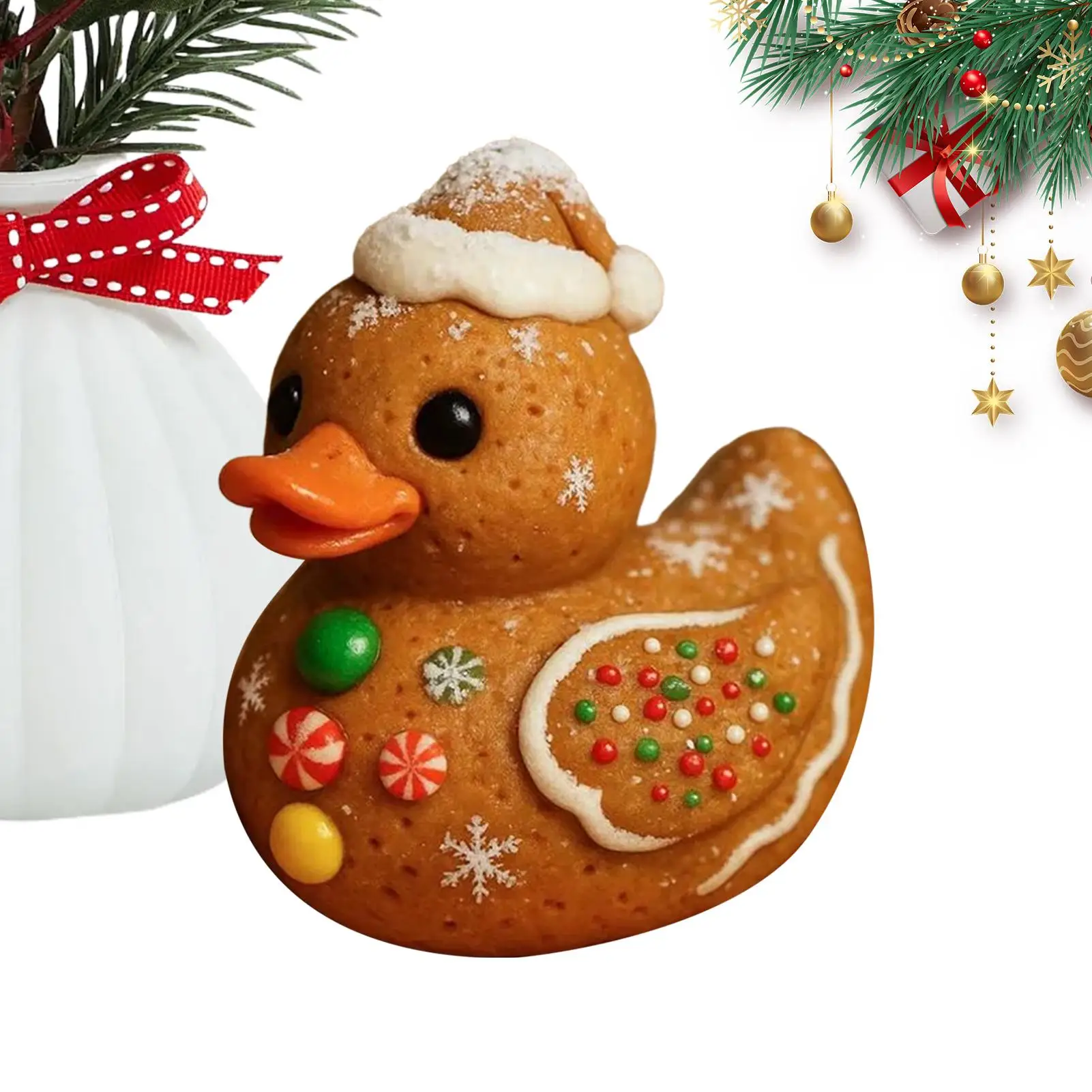 Gingerbread Duck Christmas Decorations Christmas Tree Duck Ornament Cane Sugar Duck Christmas Cheer Duck Creative Ornament
