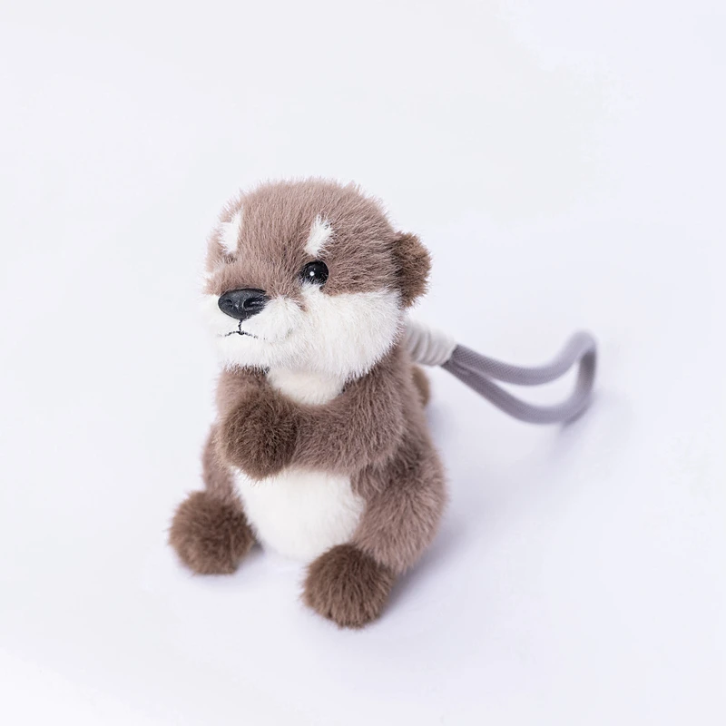 15cm 귀여운 수달 인형 펜던트 키체인 25/35CM 시뮬레이션 수달 인형 장난감 백팩 장식 어린이 생일 선물