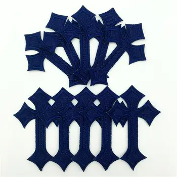 10片裝十字形布貼,DIY刺繡貼花,熨燙式布貼,適用於服裝、牛仔褲、貼紙、徽章(7.0x10.3公分) 10 最佳銷售 牛仔褲補丁 - №2