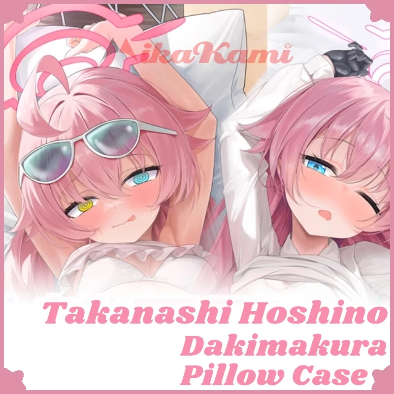 Takanashi Hoshino Dakimakura Blue Archive Pillow Case Sexy Pillowcase Full Body Hugging Cushion Cover Bedding Home Decor Gift