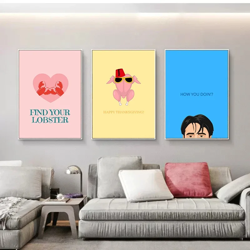 Friends TV Show Joey Central Perk Posters and Prints Canvas Painting Minimalist Wall Art Picture for Living Room Home Decoration