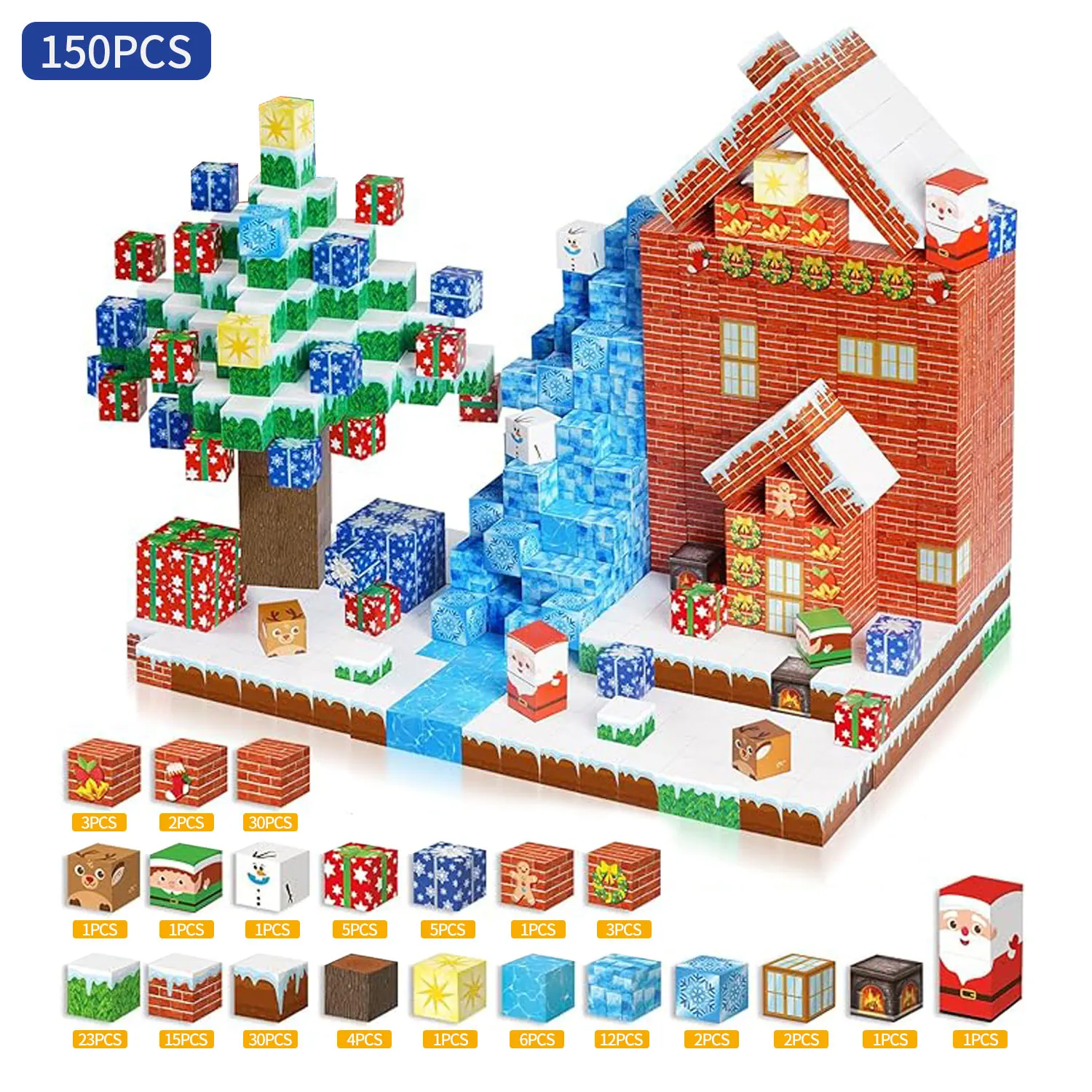 บล็อกแม่เหล็กสําหรับเด็ก STEM ของเล่นลูกบาศก์แม่เหล็กปริศนาชิ้นก่อสร้าง