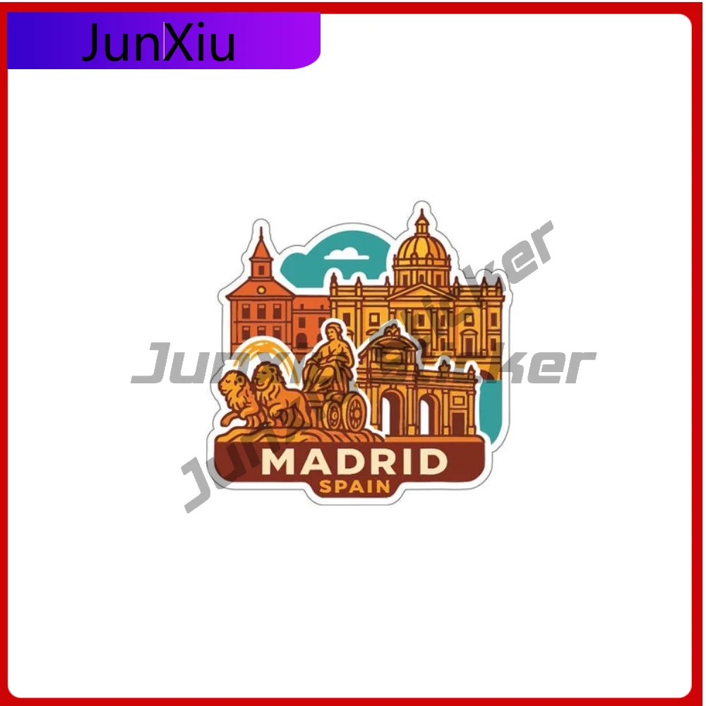 

Madrid Spain Vacation Vinyl Sticker Scratch-proof Exterior Decal X 500 Motorcycle Truck Pickup Camper Stickers Tt250r Custom