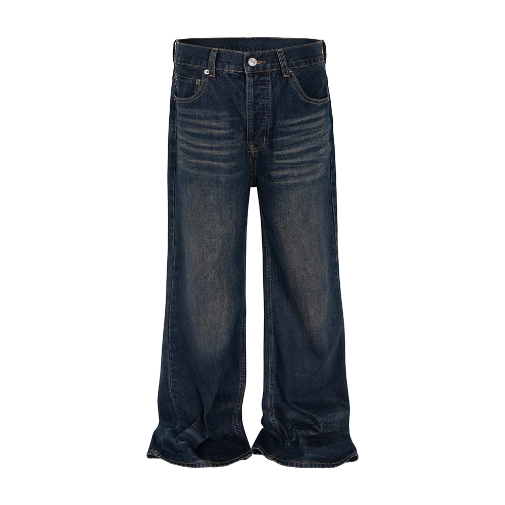 

Streetwear Vitnage Black Washed Baggy Jeans Pants for Men and Women Straight Casual Loose Denim Trousers Harajuku Cargos