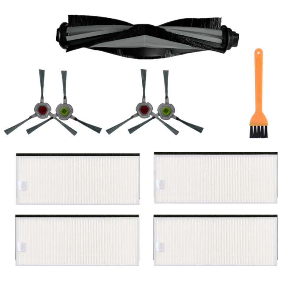Mide cepillo lateral con filtro HEPA para Ecovacs Deebot OZMO U2 DGN22 U2 Pro, accesorios de aspiradora, piezas de repuesto