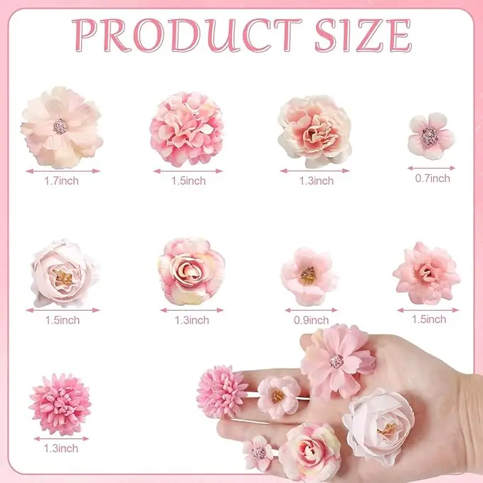 20/50 Stücke Rosa Künstliche Blume Kopf MSini Seide Künstliche Rose Gänseblümchen Blume Handwerk Liefert Hochzeit Kranz Hause Dekoration – Detail 2