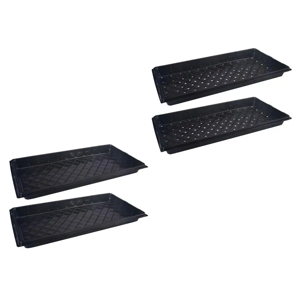 

4 Pcs Flowerpot Trays Plastic Rectangular Shape for Durable Water Tray Plant Pot Plate Gardening Storage