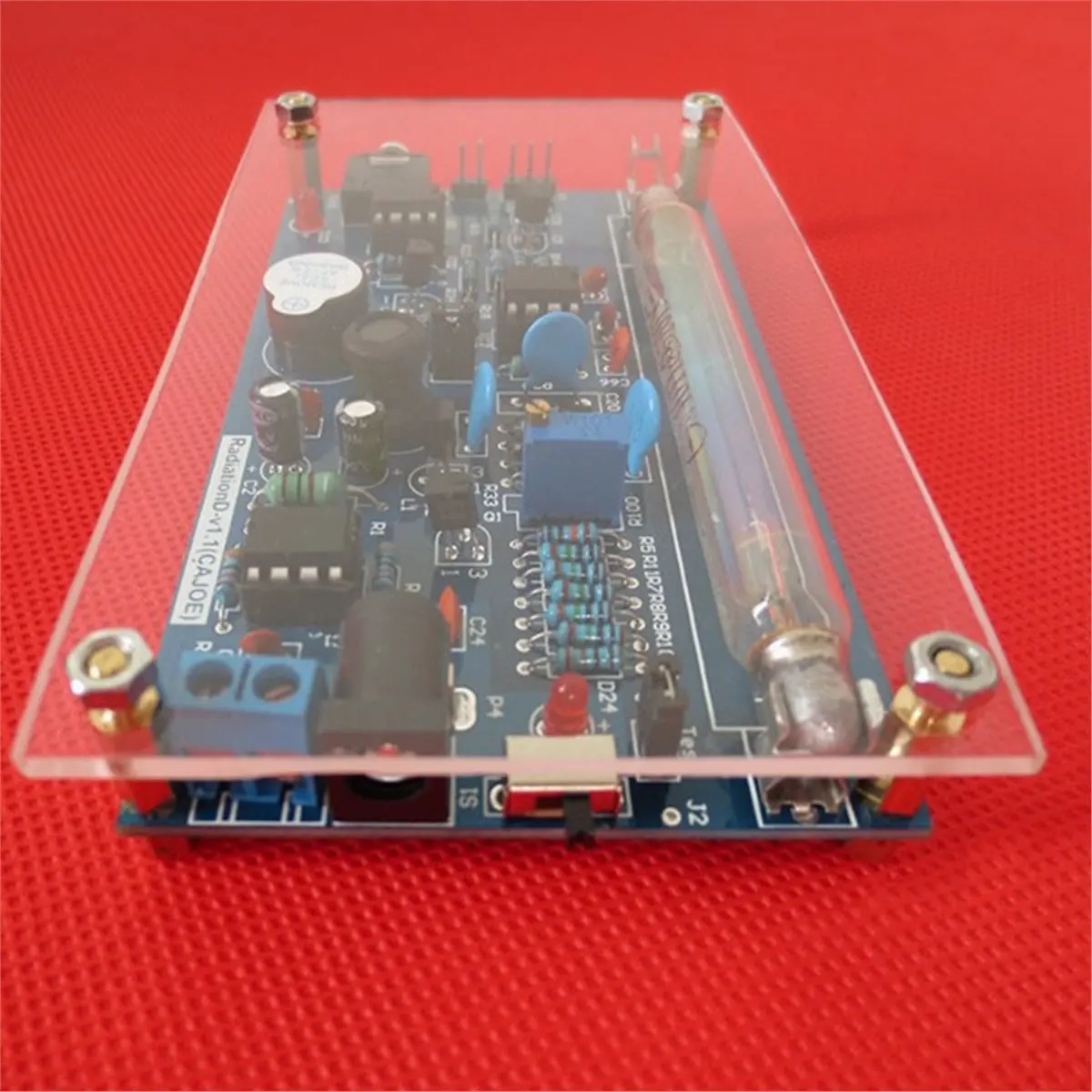 Assembled DIY Geiger Counter Kit,Radiation Detector System Tube Nuclear Radiation Detector (Assembly Test Completed)