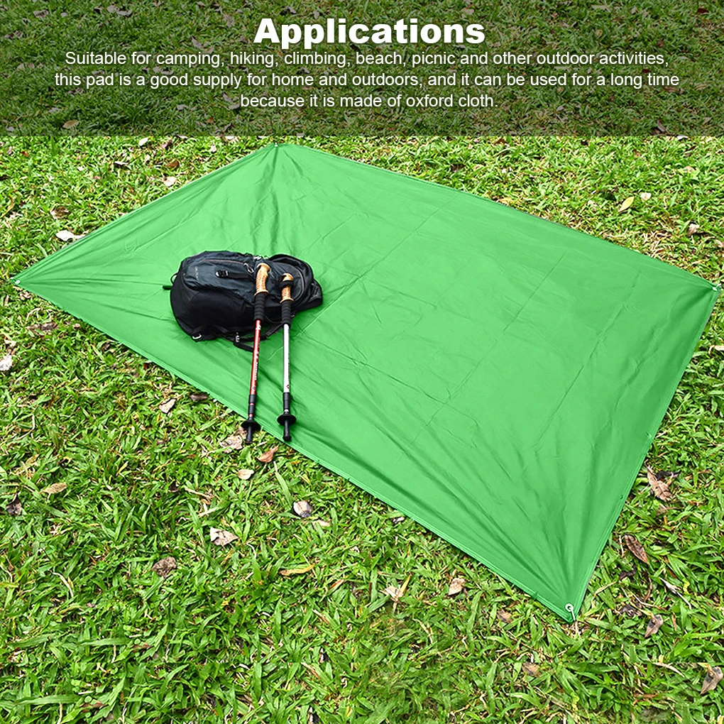 Portable Beach Blanket Camping Mat Outdoor Canopy Pad Tarp Green   L