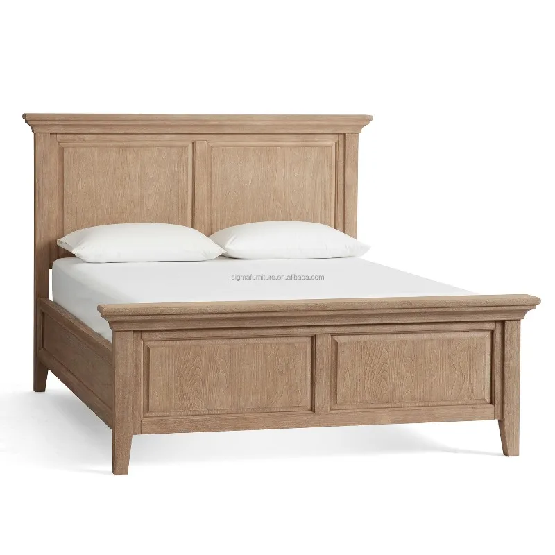 Solid Oak Wood Luxury Bedroom Furniture Set with Customized Storage Modern Design Smart Bed for Home & Hotel Use