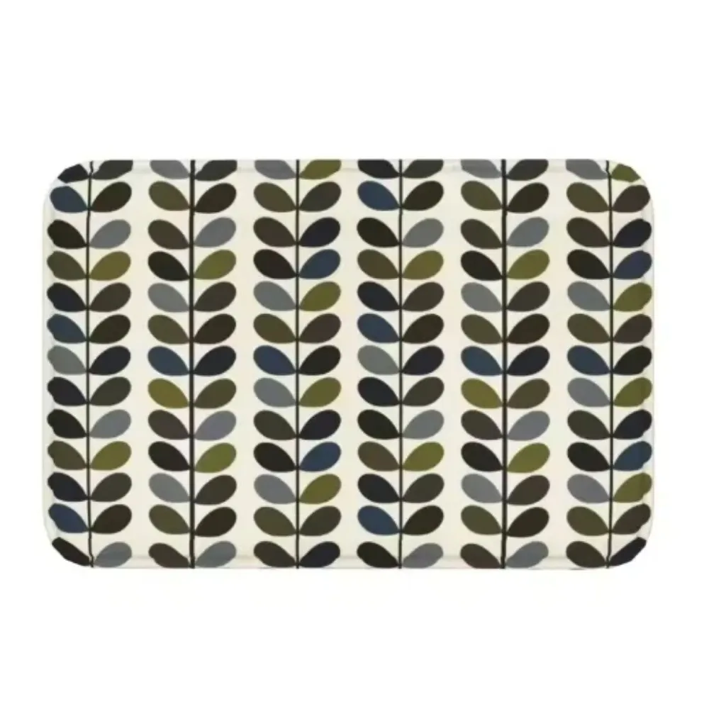 Orla Kiely Mid Century Modern Scandinavian Style Non-Slip Floor Mat, Quick Dry Decorative Rug for Garden and Garage Entrance