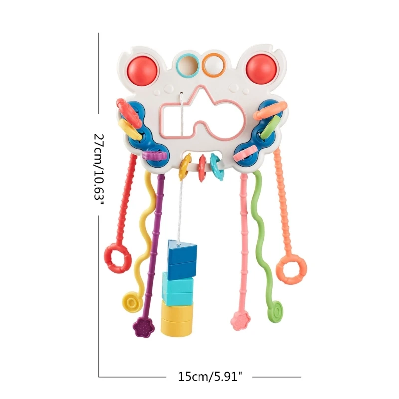 Baby Toy Interactive Montessori Pull String Sensory Toy for Toddlers Teething