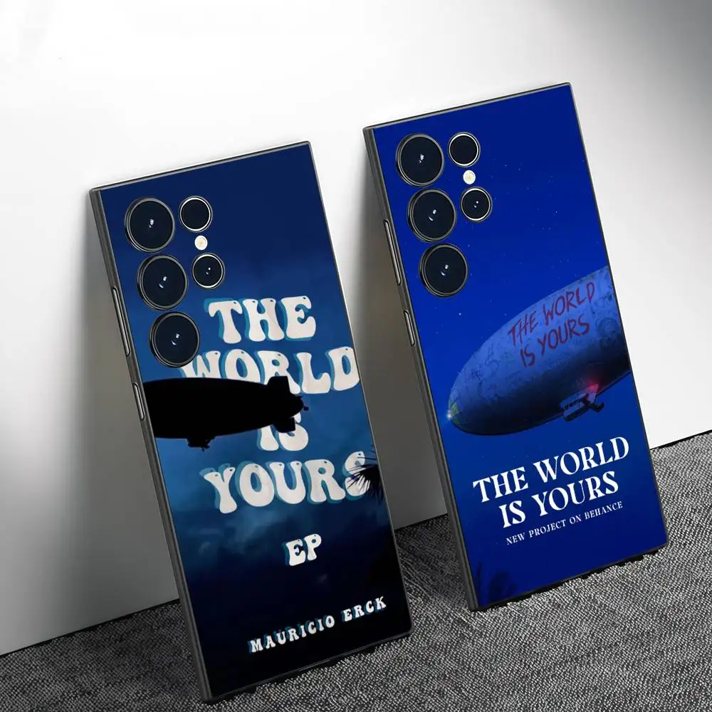 

The world is yours Scarfa Phone Case For Samsung Galaxy S25 S24 S22 S23 Ultra S21 S20 Plus Frosted Full Soft Case