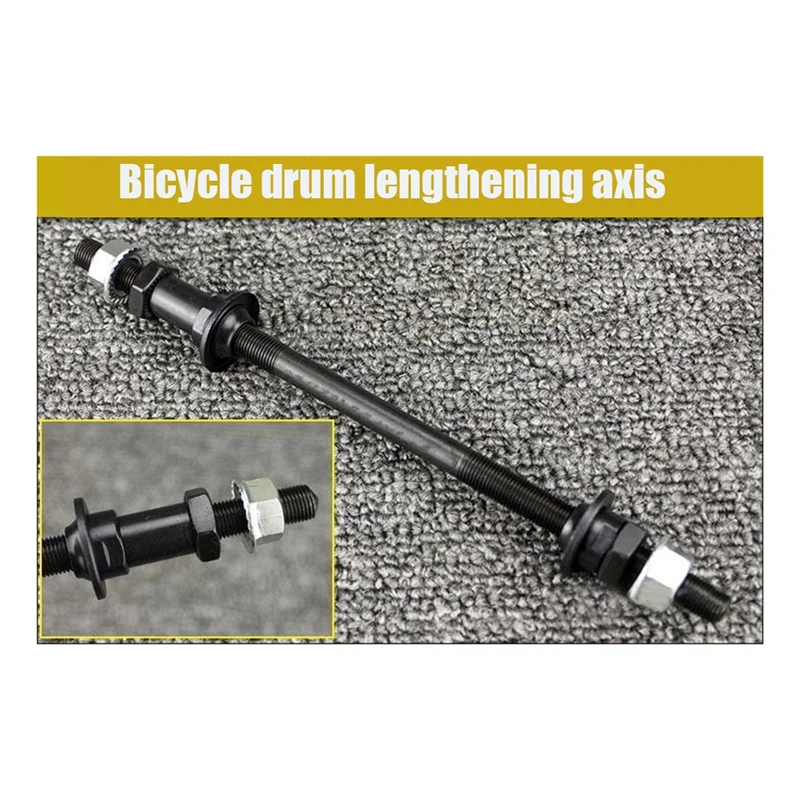Lengthened 240mm Mountain Bike Snow Bike Fat Bicycle Hubs Rear Axle Refitted Solid Axle Rear Axle Bicycle Accessories Rich