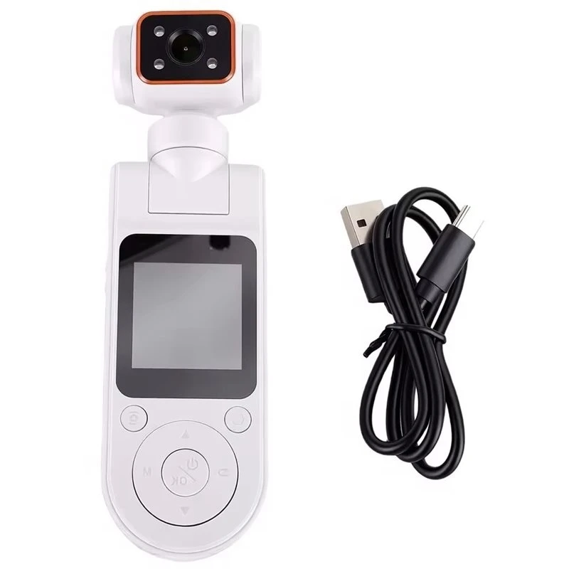 HFES Mini Pocket 4K Action Camera 360° Rotatable Lens 130° Wide Angle Night Vision Video For Sports Vlog Meeting