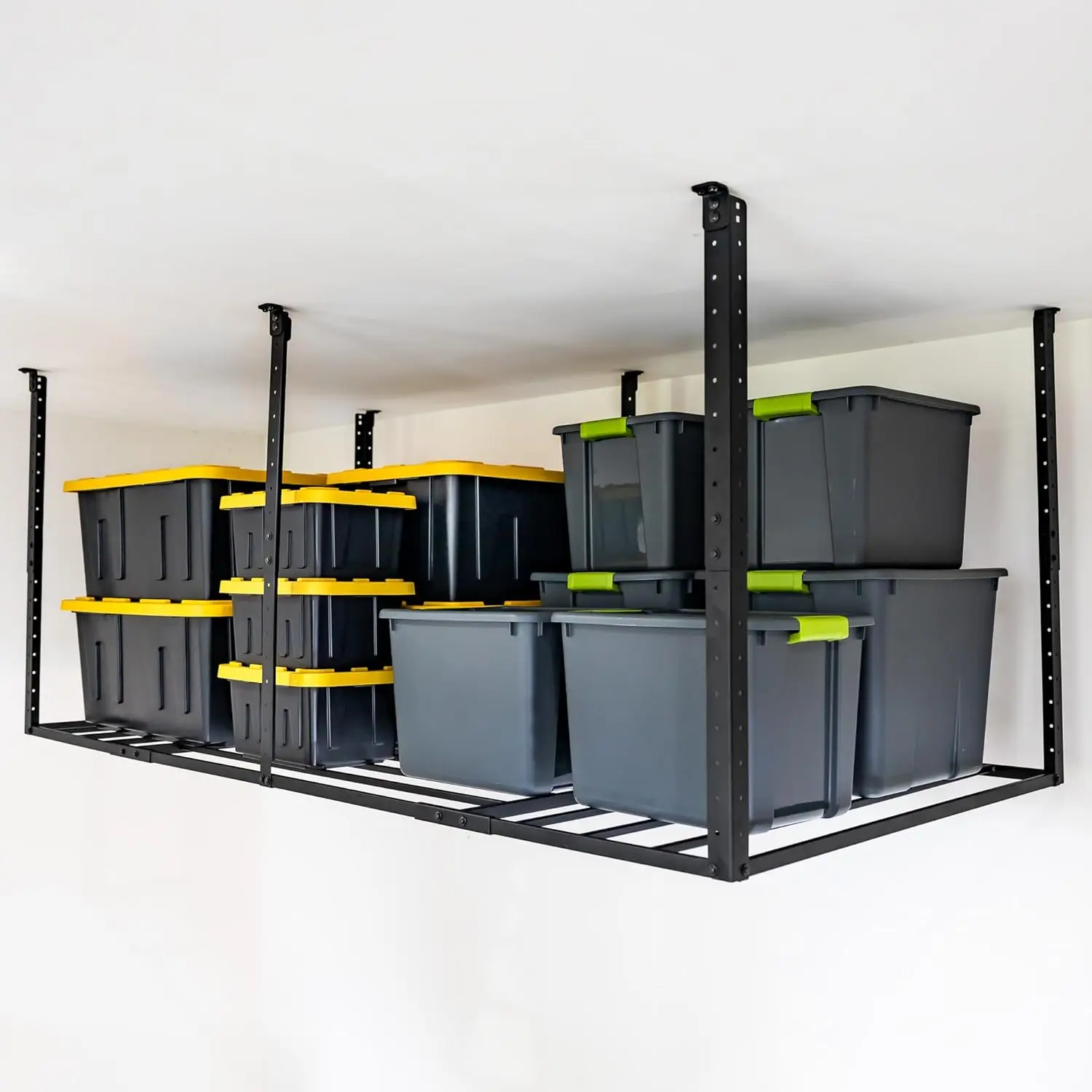 

4 x 8 Garage Storage Rack Ceiling Shelf Overhead Organization Heavy Duty Steel Platform Holds 700 lbs