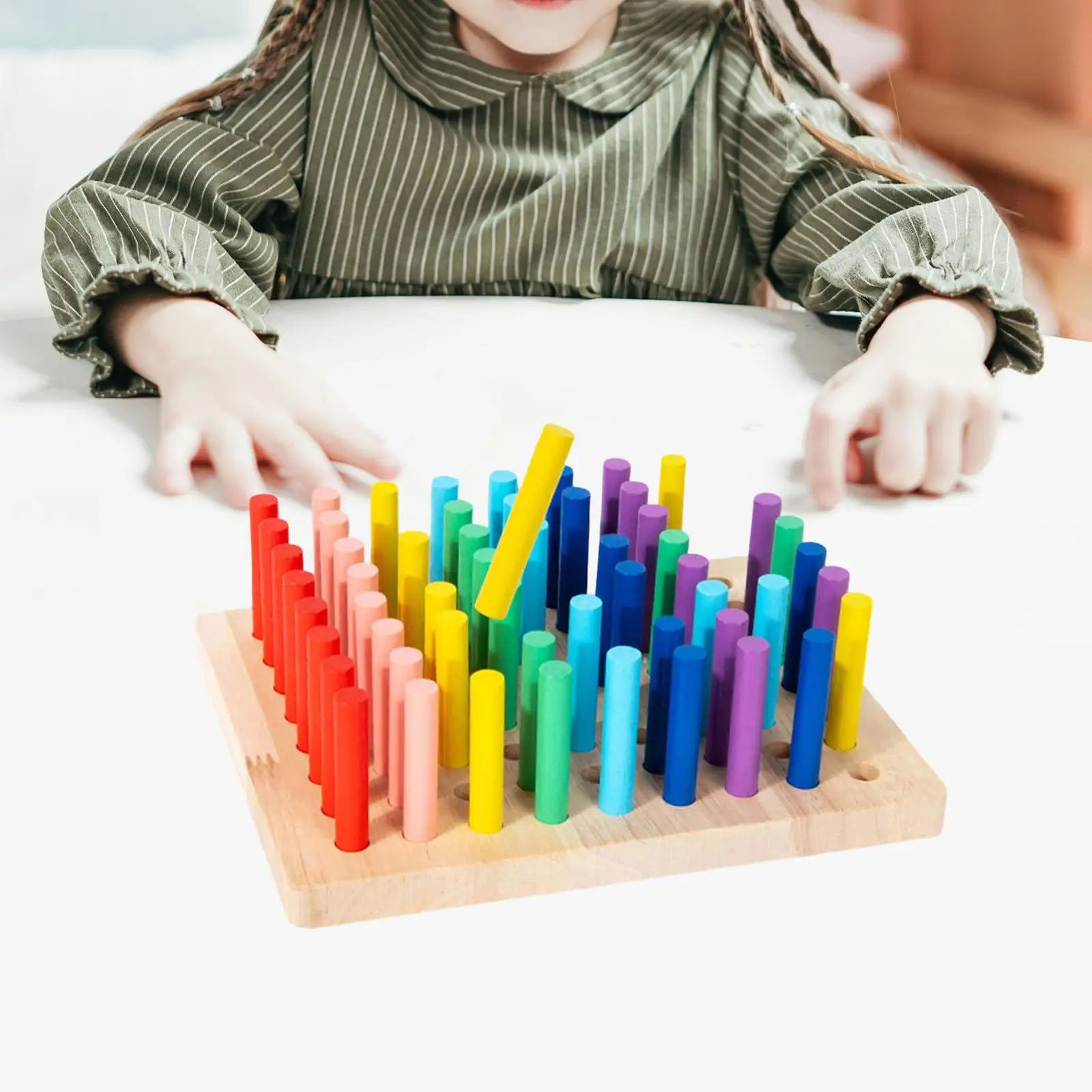 Wooden Sensory Toy,Board Game,Birthday Color Sorting Recognition Color Cognition Game,Development for Preschool Halloween School