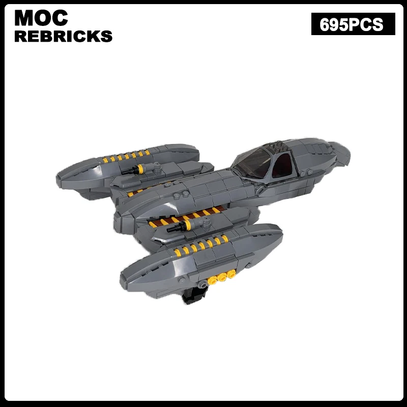 Famous Science Fiction Film Series MOC-119253 Warship Model Building Block Kit DIY Mini Assembly Toy Bricks Kid's Christmas Gift